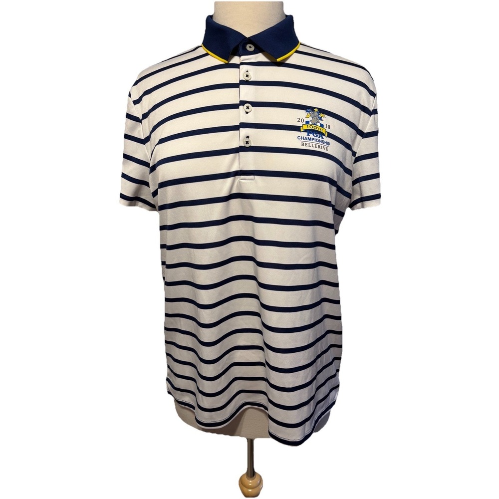 Ralph Lauren Polo Women's Golf 100th PGA Championship Bellerive Size L Stripes‎